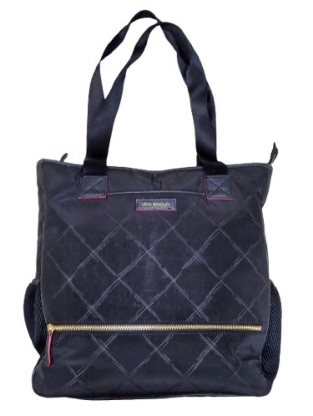 Vera Bradley Preppy Poly Large NoSo Laptop Bag in Black